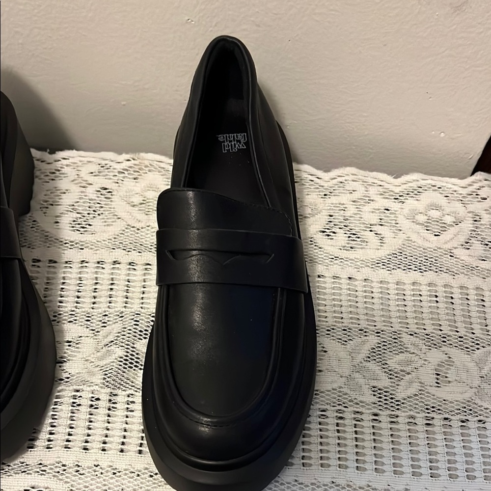 Wild Fable Black Chunky Sole Loafers NWT - Picture 3 of 4